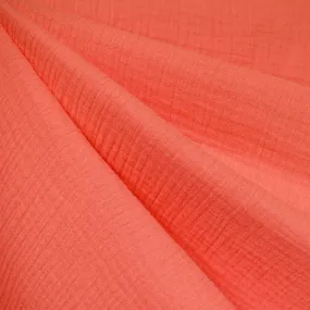 Vibrant Cotton Double Gauze Solid Coral