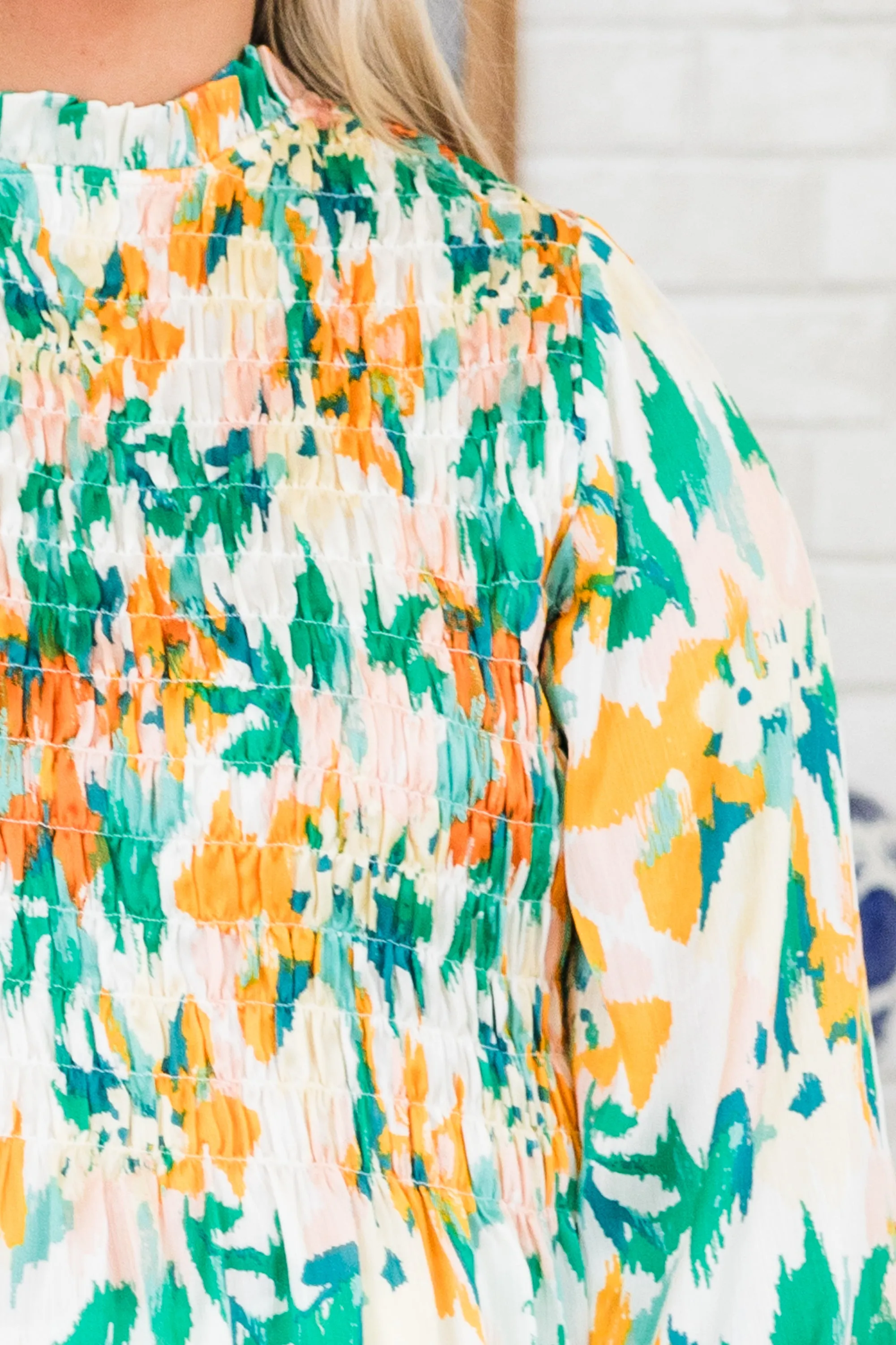 Vibrant Hues Top, Green Mix