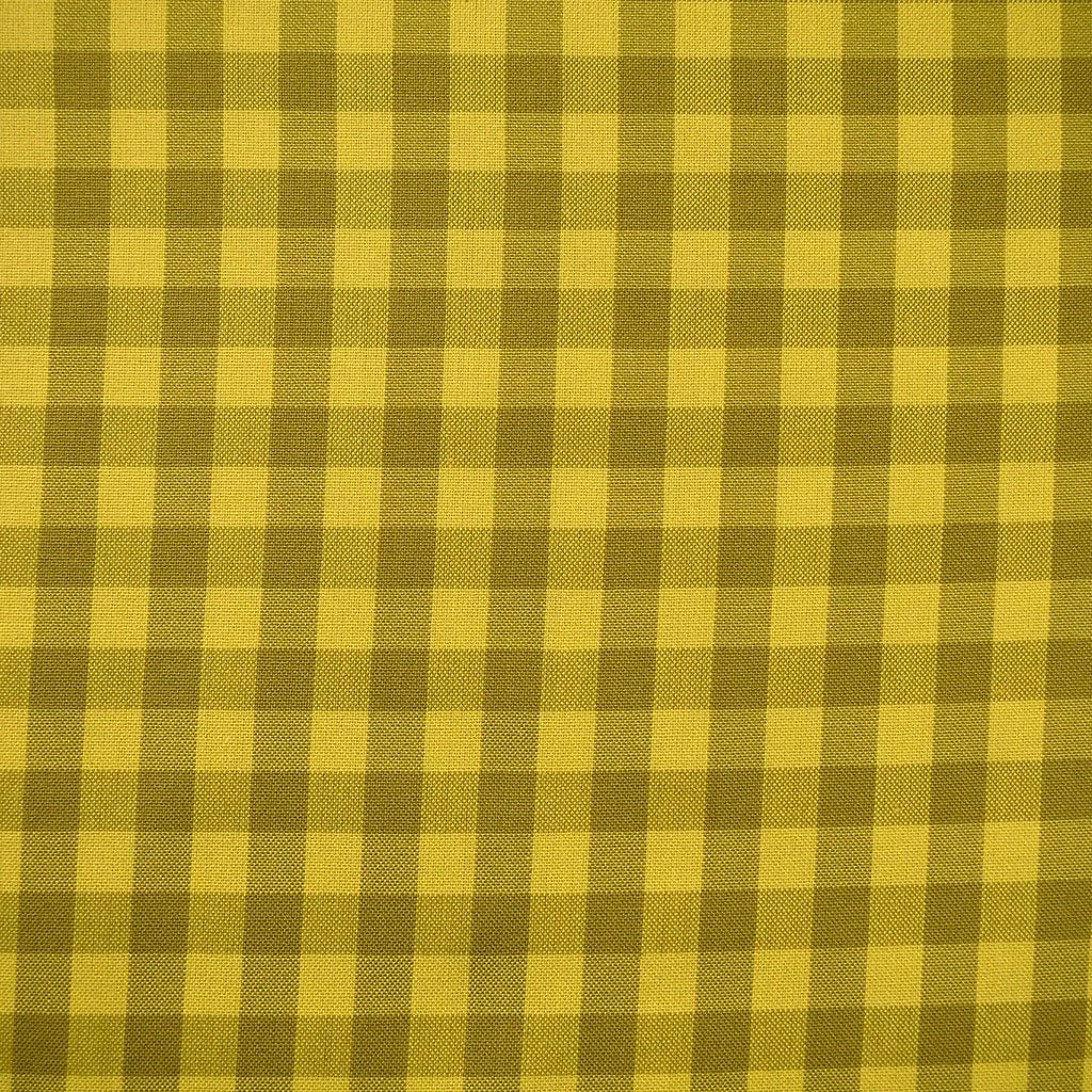 Vibrant Tonal Check Plaid Cotton Shirting Citron