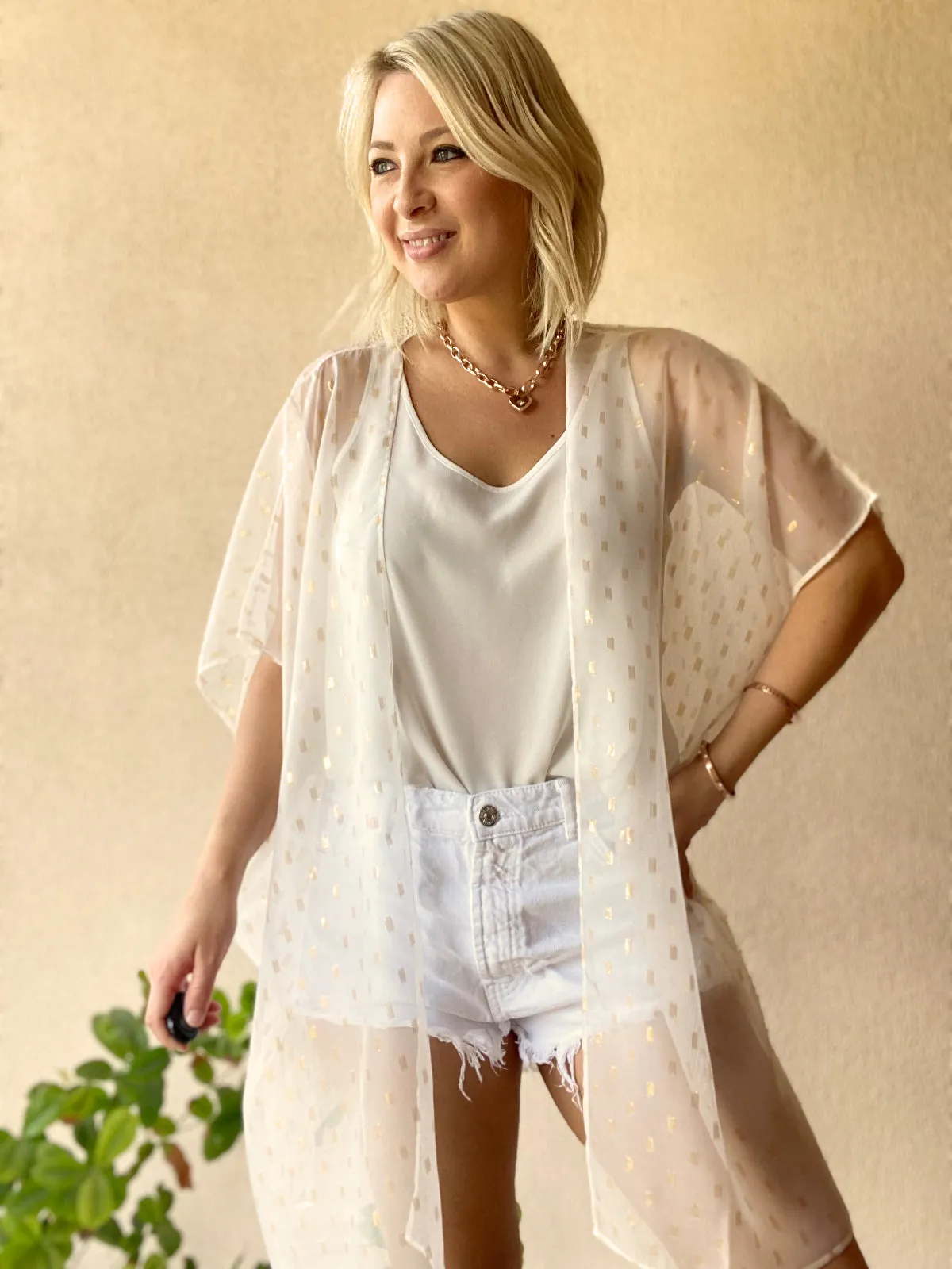 White and gold kimono - 2 lengths