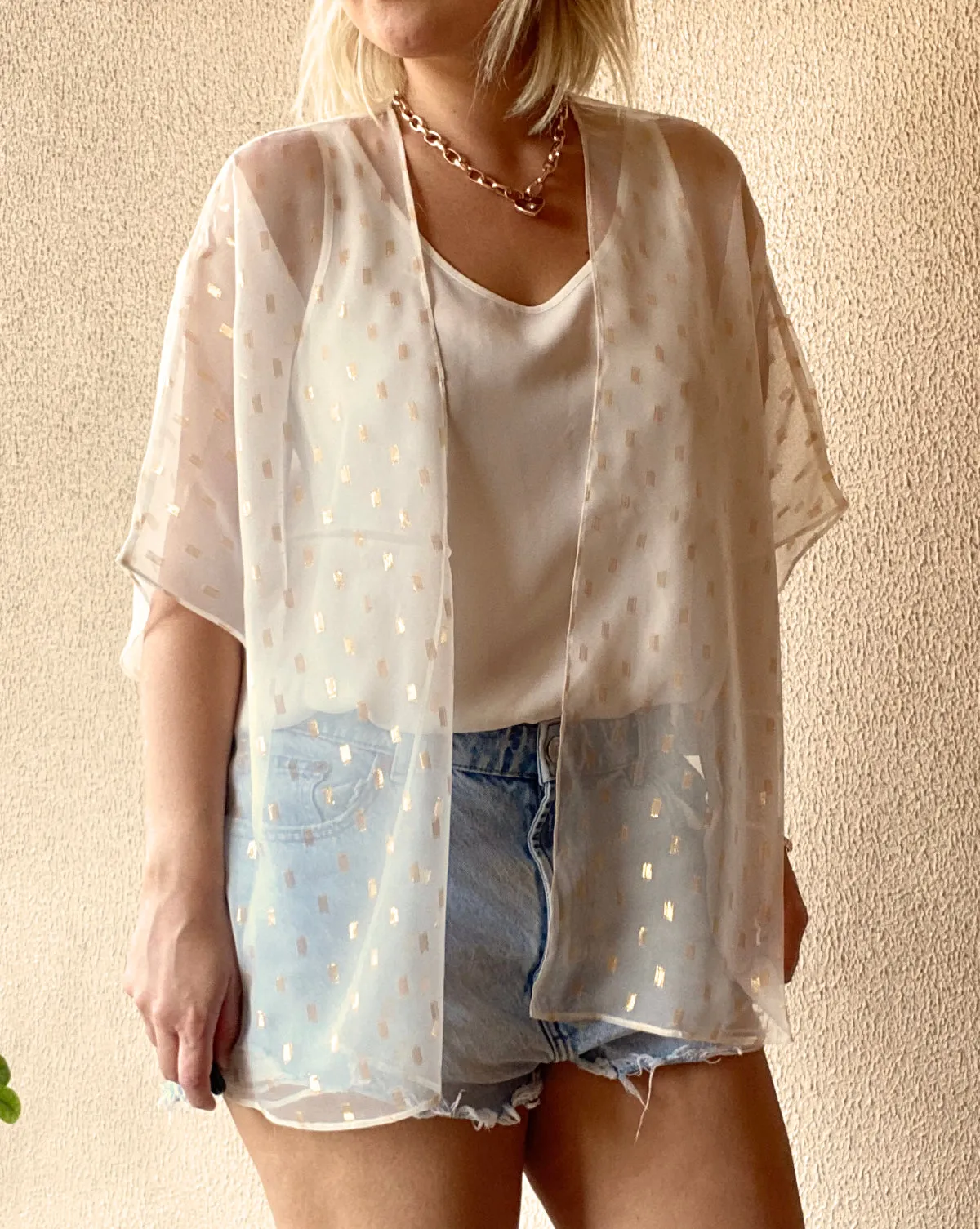 White and gold kimono - 2 lengths