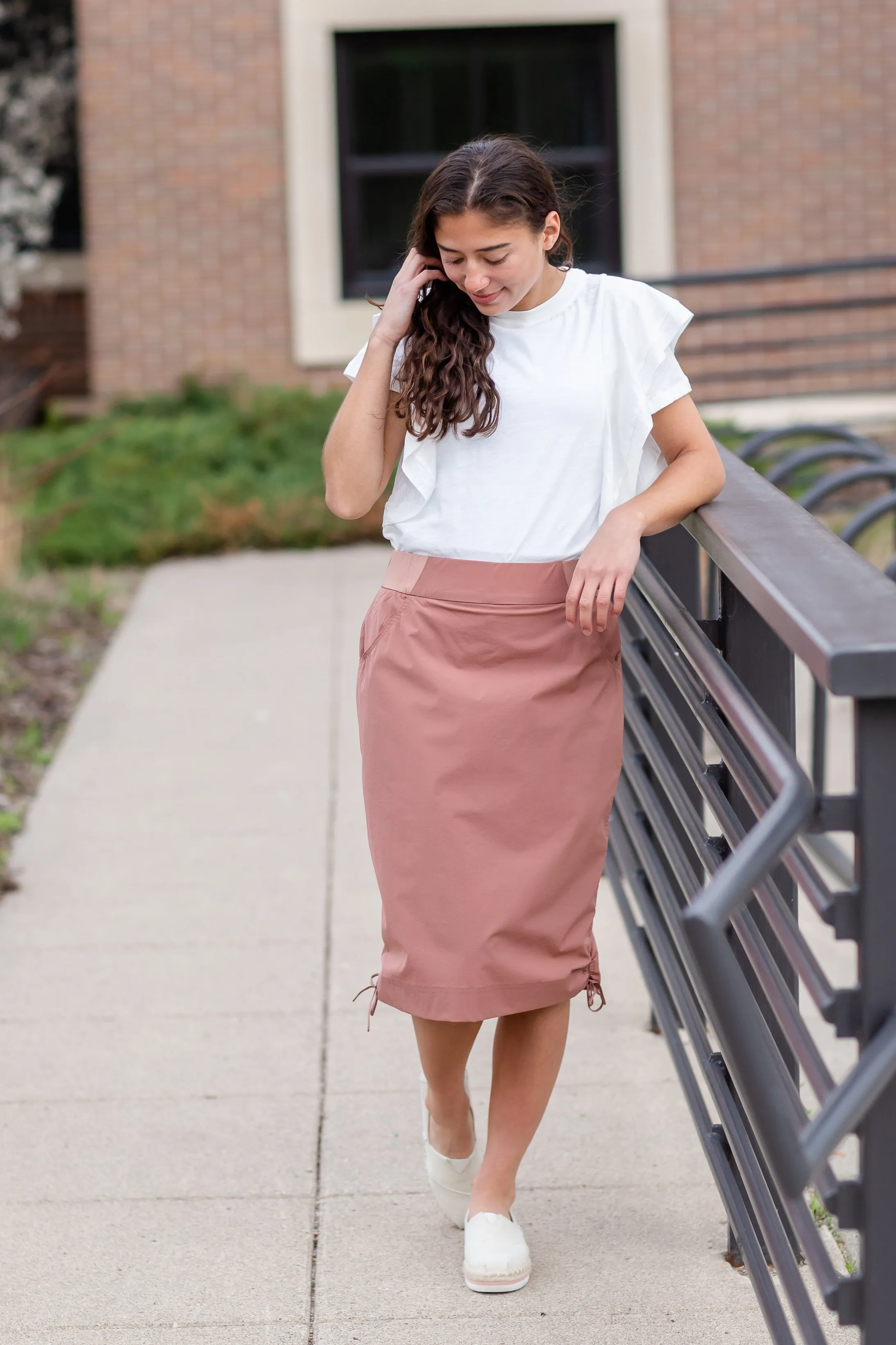 White Ribbed Ruffle Knit Top - FINAL SALE