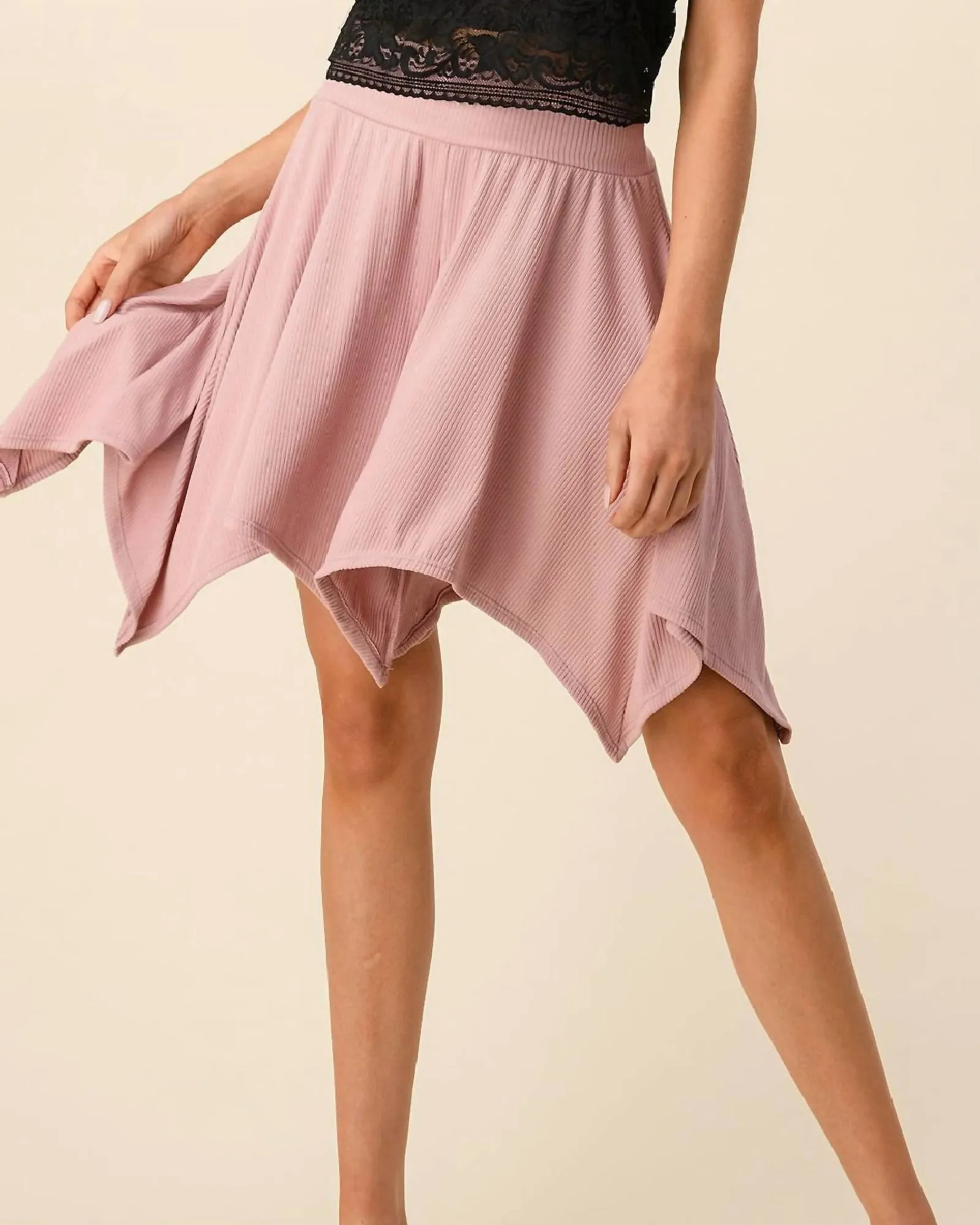 Women'S Flowy Asymmetrical Shorts In Mauve | Mauve