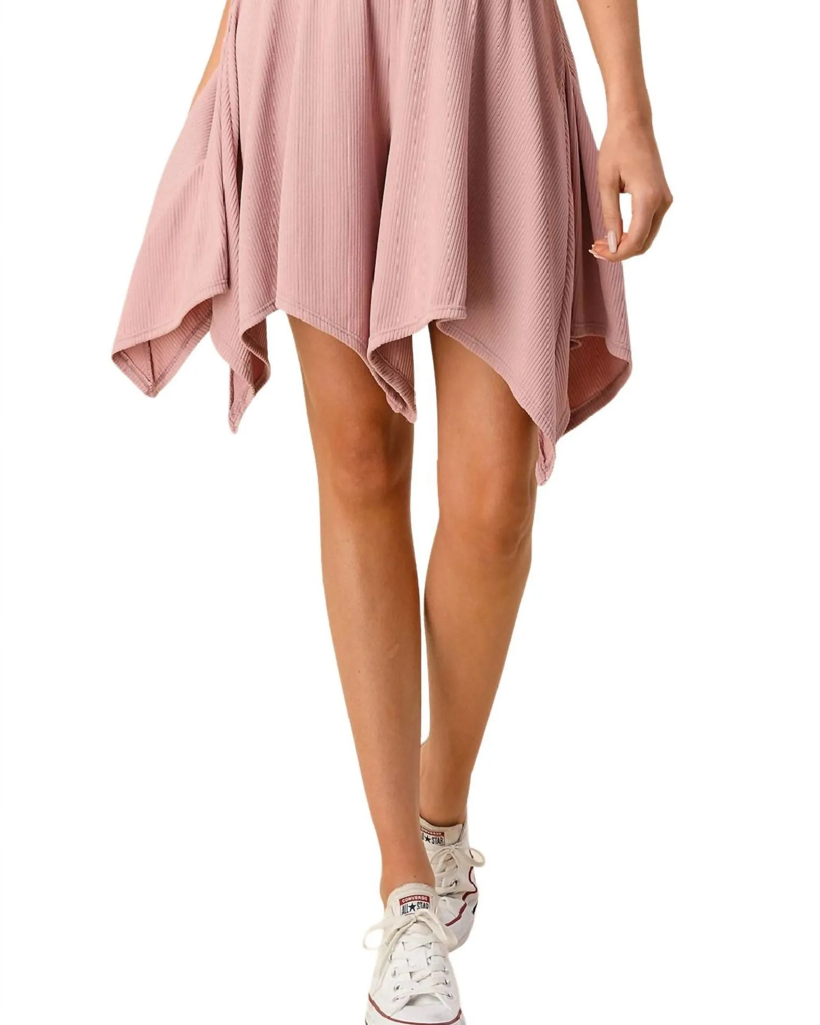 Women'S Flowy Asymmetrical Shorts In Mauve | Mauve