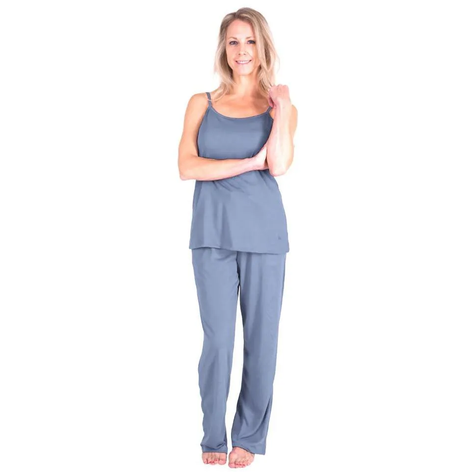 Women's Moisture Wicking Cami Long Drawstring Pant Pajama Set