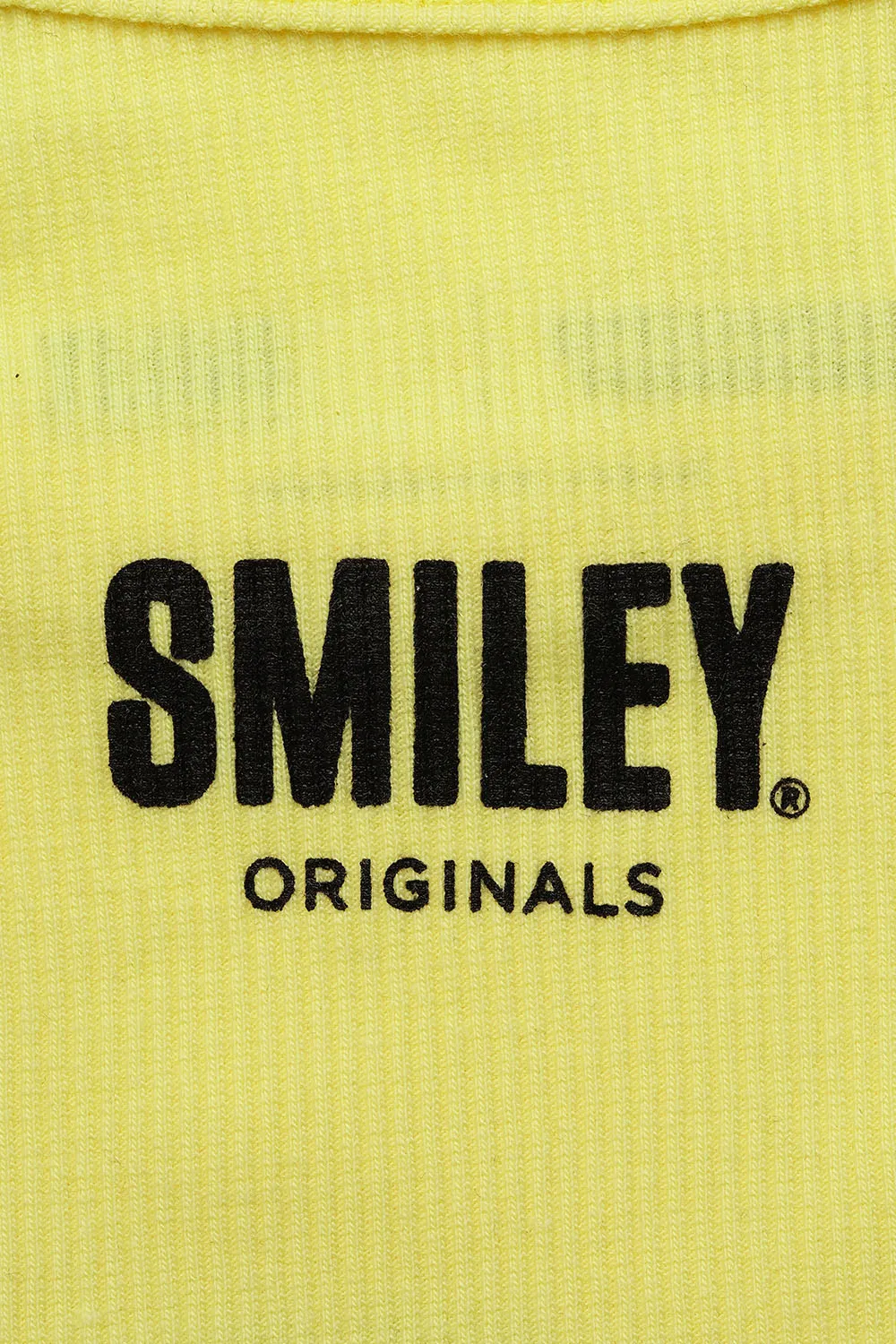 Yellow Smiley Originals Ribbed Tank