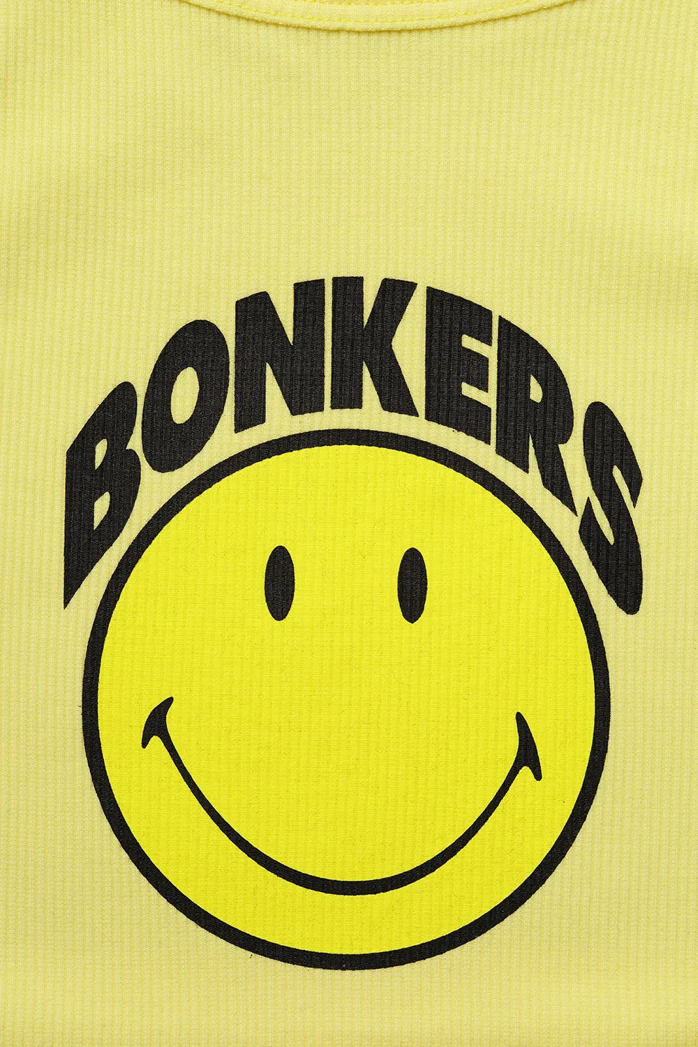 Yellow Smiley Originals Ribbed Tank