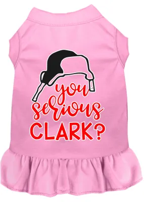 You Serious Clark? Screen Print Dog Dress Light Pink Xxxl